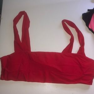 red bikini top